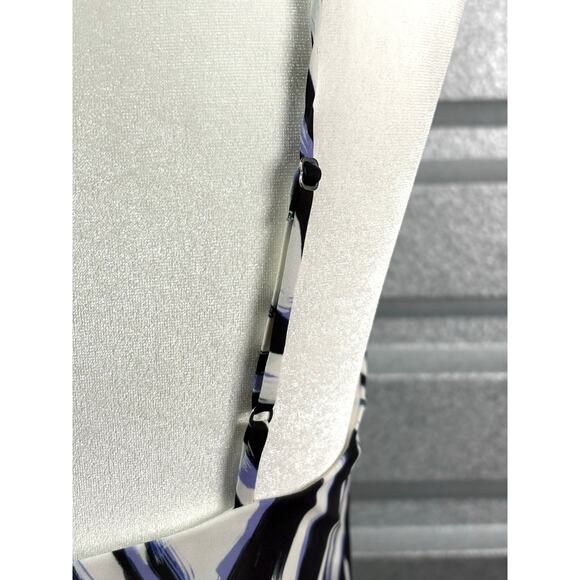 Le Superbe Zebra Stripe Slip Dress, Ostrich Feathers, Women's Size S - Picture 5 of 9